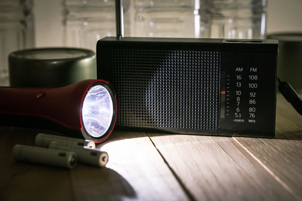 flashlight and radio